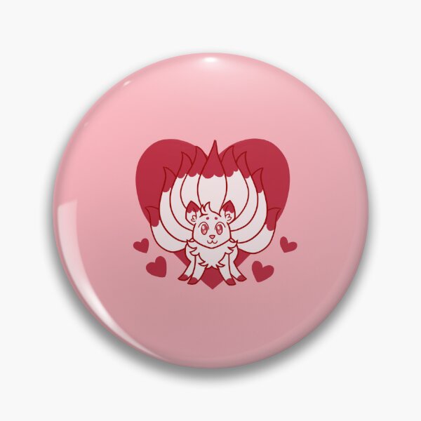 Item preview, Red and white heart fox yokai designed and sold by darkfroststar.