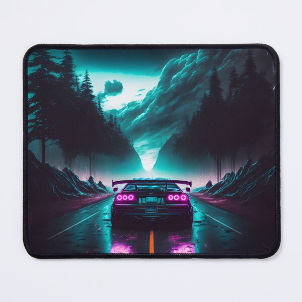 Item preview, Synthwave Car in the Forest designed and sold by NewLevelClo.