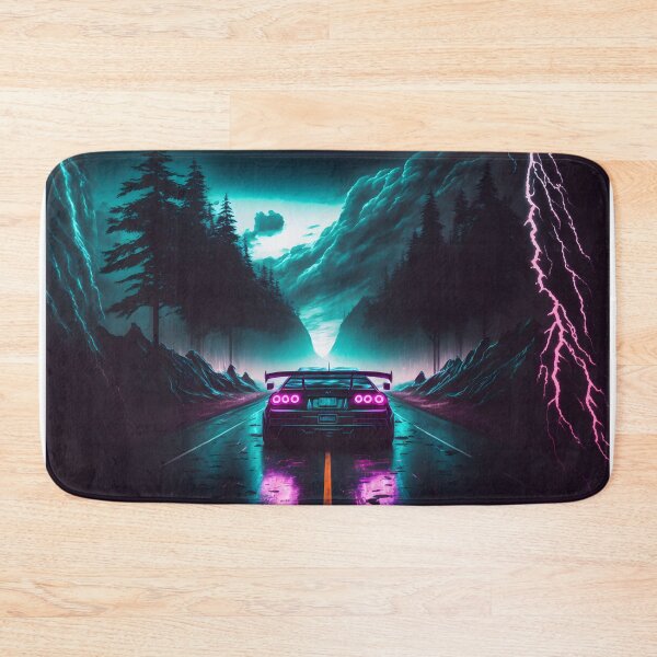 Item preview, Synthwave Car in the Forest designed and sold by NewLevelClo.