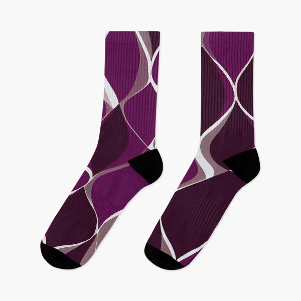 Item preview, Light and Dark Purple with White Curves  Abstract Pattern designed and sold by EHouseArt.