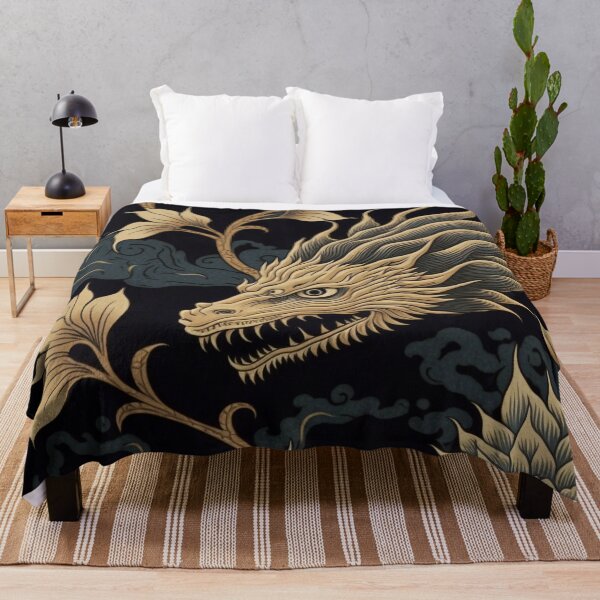 Artikelvorschau, Schwarzer asiatischer Drache im Ukiyo-e-Stil Art.-Nr entworfen und verkauft von Sabot119.