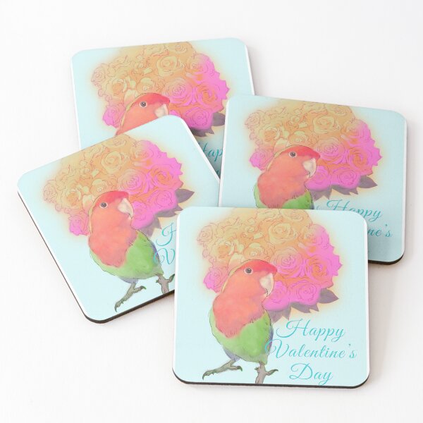 Item preview, Rosy-faced green lovebird Valetine's designed and sold by Patricia Wong.