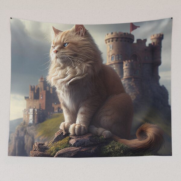 Item preview, Cat guarding a castle designed and sold by MersaultMax.
