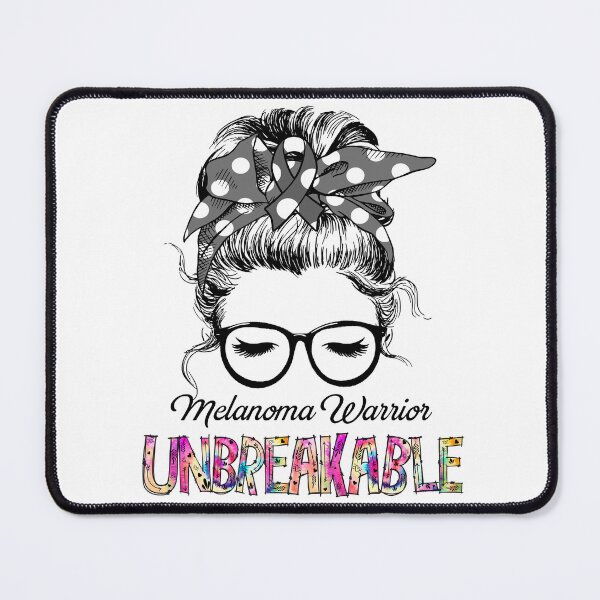 Item preview, Melanoma Warrior - UNBREAKABLE - Melanoma Ribbon designed and sold by Tifrop.