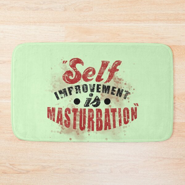 Item preview, Self improvement is masturbation. -Tyler Durden, Fight Club  designed and sold by Sticker Up.