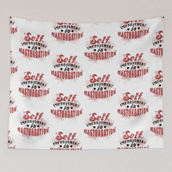 Item preview, Self improvement is masturbation. -Tyler Durden, Fight Club  designed and sold by Sticker Up.