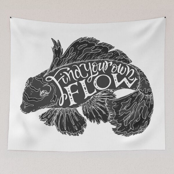 Item preview, "Find your flow" typography poster designed and sold by Maryna Sokolyan.