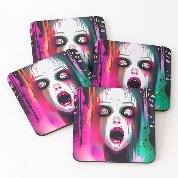 Item preview, SCREAMING PAINT SPLATTER GIRL designed and sold by DEMENTOARTEM.