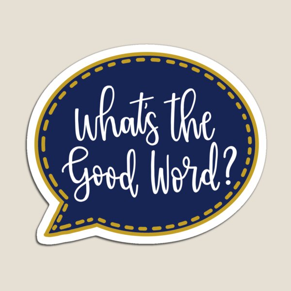 Item preview, Georgia Tech "Good Word" Calligraphy Script Sticker Blue designed and sold by slivingood3.