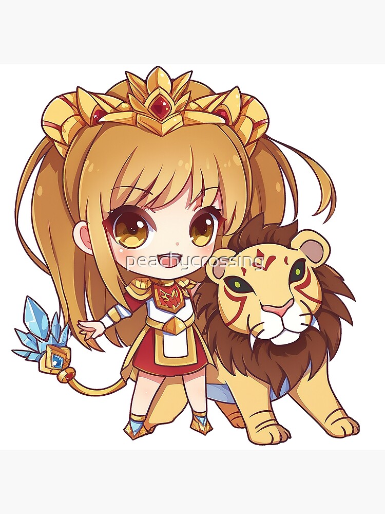 Leo the Lion Chibi Zodiac Anime Girl