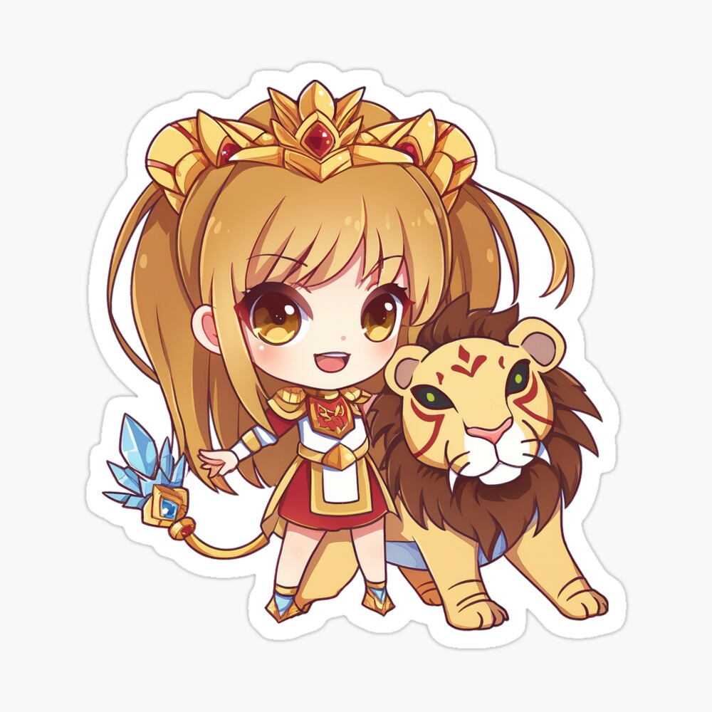 Leo the Lion Chibi Zodiac Anime Girl