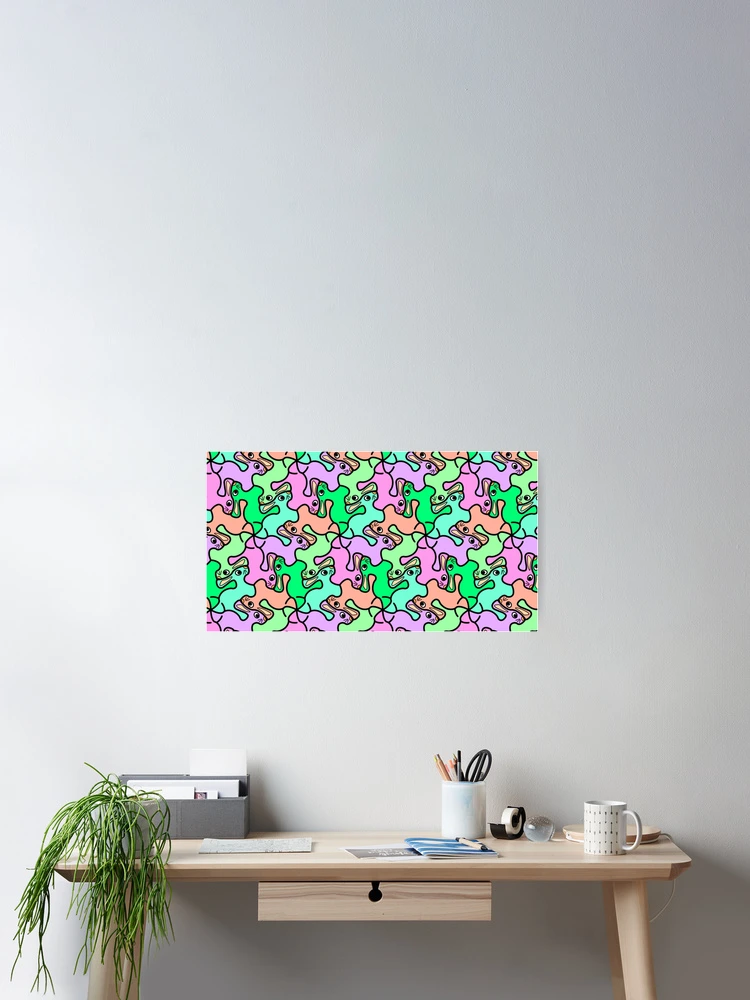 Thumbnail 2 of 3, Poster, Rabbit Geometric Pattern designed and sold by JLCableStudio.