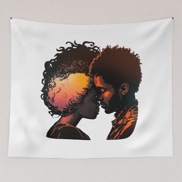 Item preview, Unique and Colorful, African Couple Anniversary Gift, Perfect Valentines Gift designed and sold by MorphicPrints.