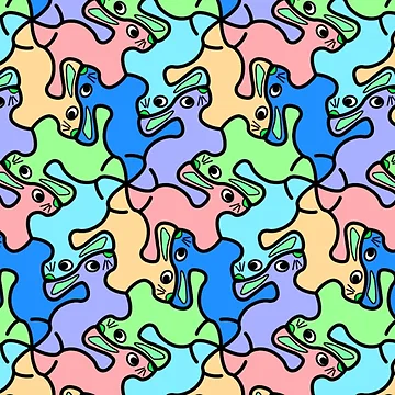 Artwork thumbnail, Rabbit Geometric Pattern by JLCableStudio
