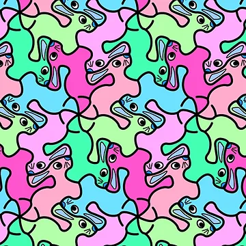 Artwork thumbnail, Rabbit Geometric Pattern by JLCableStudio