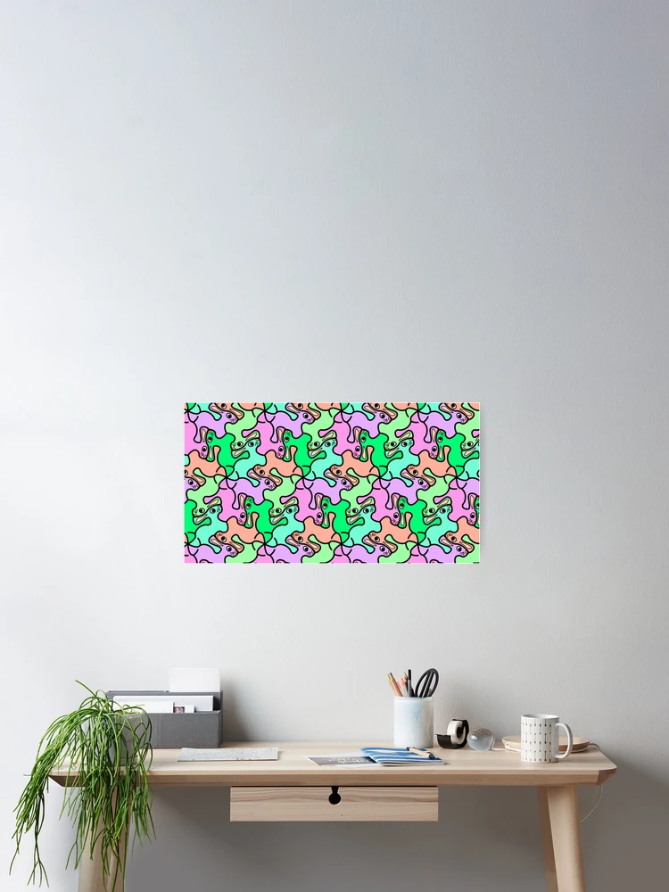 Thumbnail 2 of 3, Poster, Rabbit Geometric Pattern designed and sold by JLCableStudio.