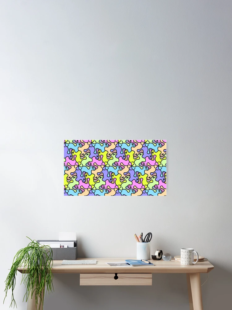 Thumbnail 2 of 3, Poster, Rabbit Geometric Pattern designed and sold by JLCableStudio.