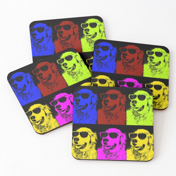 Item preview, Golden Retrievers in style of an Andy Warhol print designed and sold by AIK9Artwork.