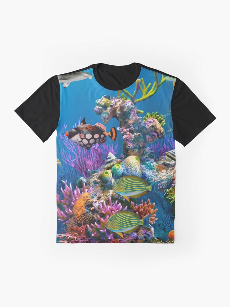 Colorful Coral Reef Painting Graphic T-Shirt for Sale by Walter Colvin