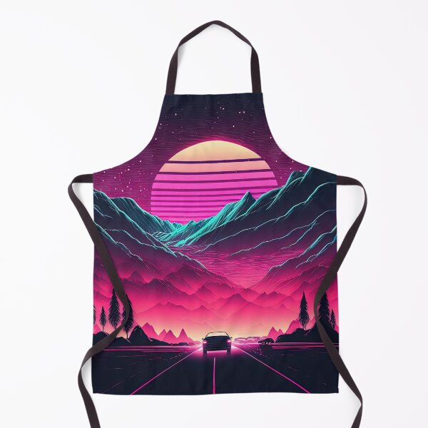 Item preview, Neon Horizons: A Synthwave Mountain Drive designed and sold by Mullet Monkey.