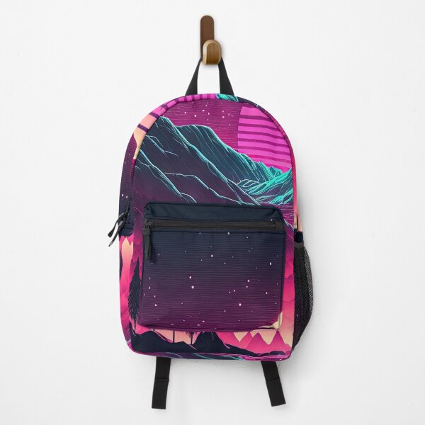 Item preview, Neon Horizons: A Synthwave Mountain Drive designed and sold by Mullet Monkey.