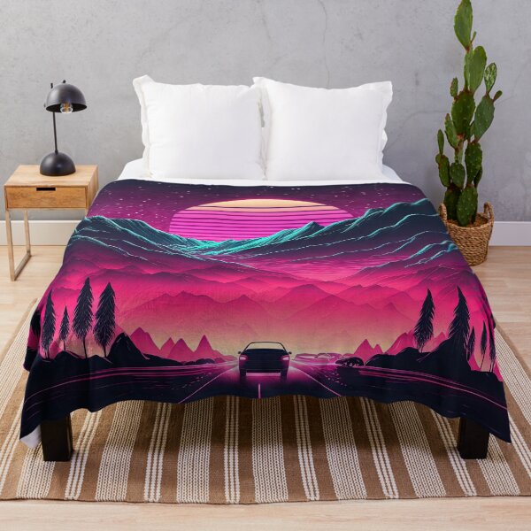 Item preview, Neon Horizons: A Synthwave Mountain Drive designed and sold by Mullet Monkey.
