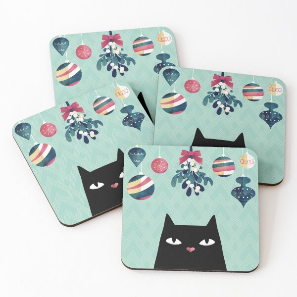 Item preview, Mistletoe? (Black Cat) designed and sold by littleclyde.