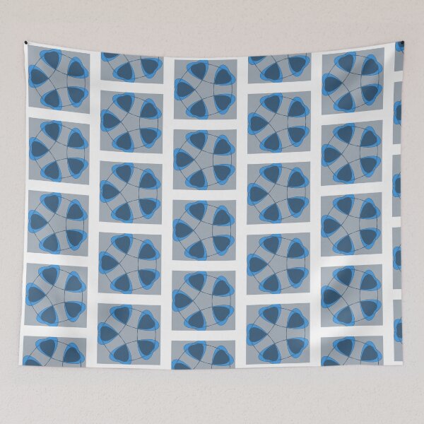 Item preview, Blue hearts pattern designed and sold by TealNight.