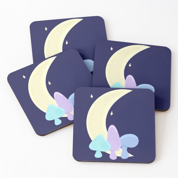 Item preview, Moon and mushrooms designed and sold by RandiMullins.