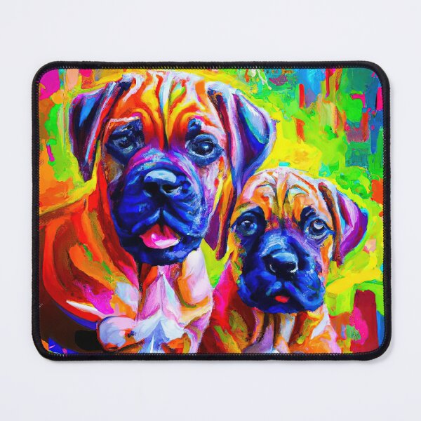 Item preview, Fawn Boxer puppies vibrant colors designed and sold by AIK9Artwork.