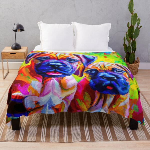 Item preview, Fawn Boxer puppies vibrant colors designed and sold by AIK9Artwork.