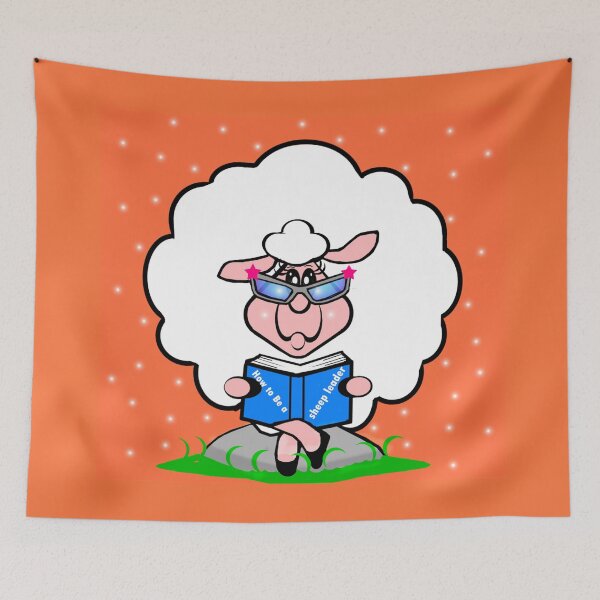 Item preview, A quiet and studious sheep  designed and sold by Shirley cute art .