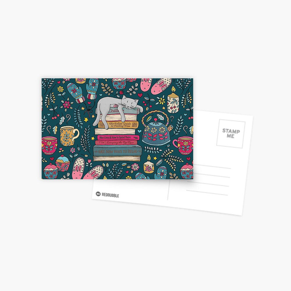 How to Hygge Like a Cat Postcard