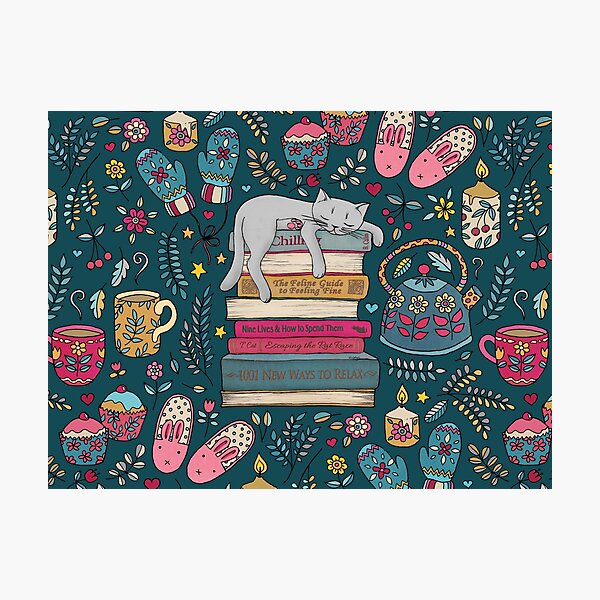 Item preview, How to Hygge Like a Cat designed and sold by micklyn.
