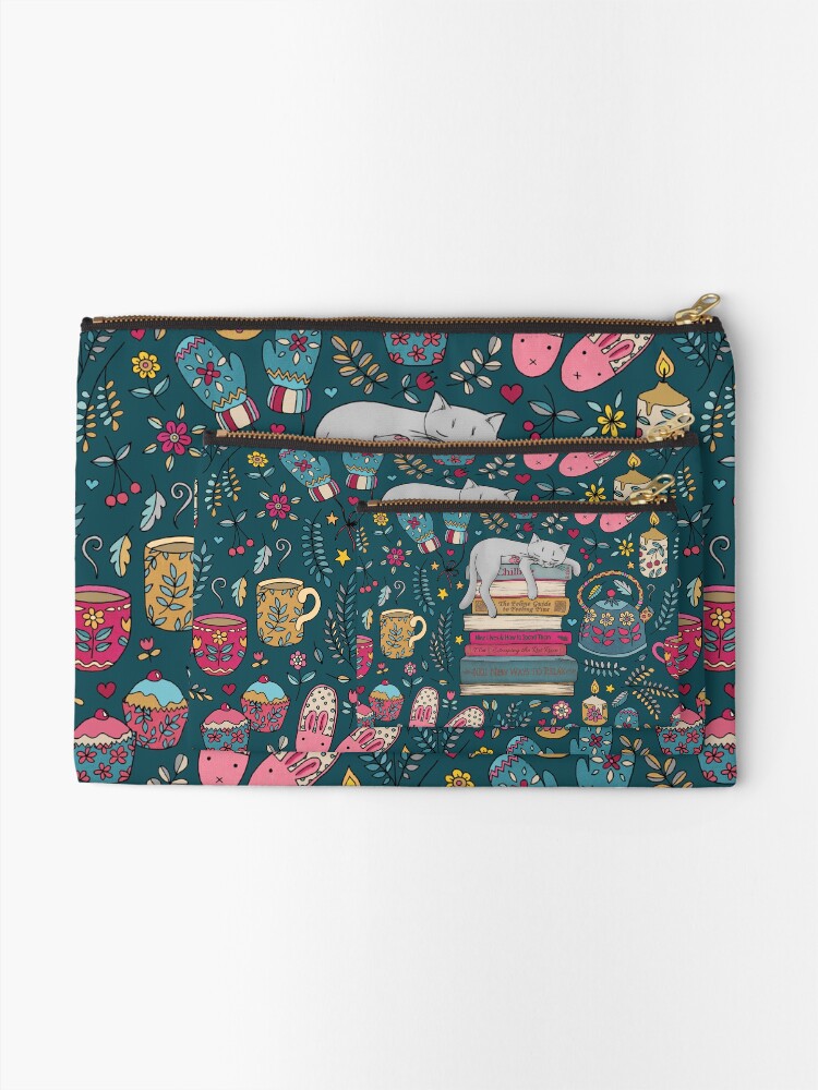 Alternate view of How to Hygge Like a Cat Zipper Pouch