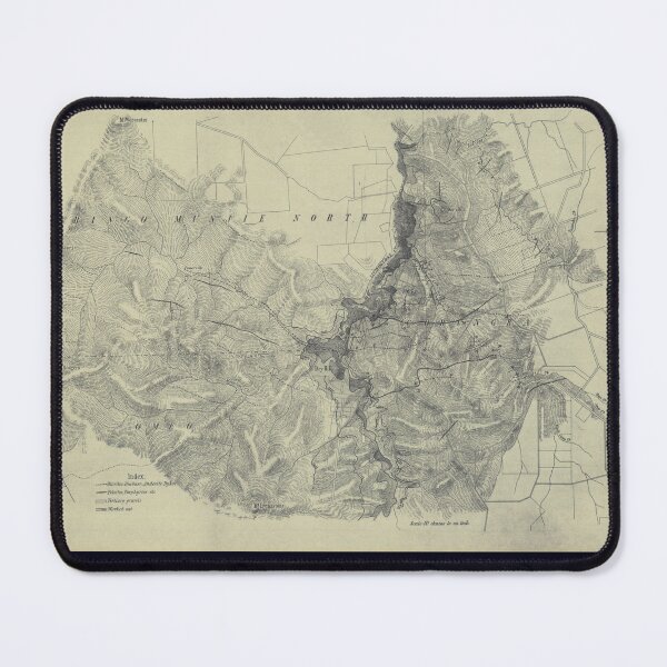 Item preview, Vintage Sketch Map of Omeo and Dry Gully Gold Field, Victoria, Australia, 1891 designed and sold by The-Hist-Image.