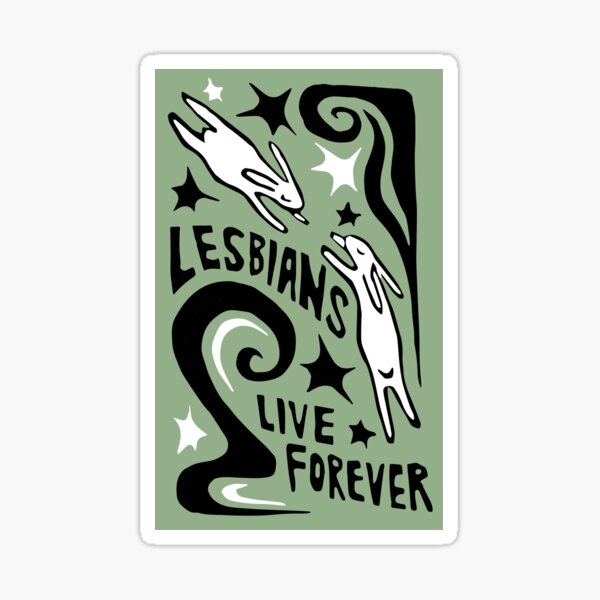 Item preview, lesbians live forever in green! designed and sold by WhaleDoodles.