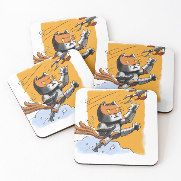Item preview, Cat in a knight armor battling while flying in the air-Edited AI generated art designed and sold by Frostp.