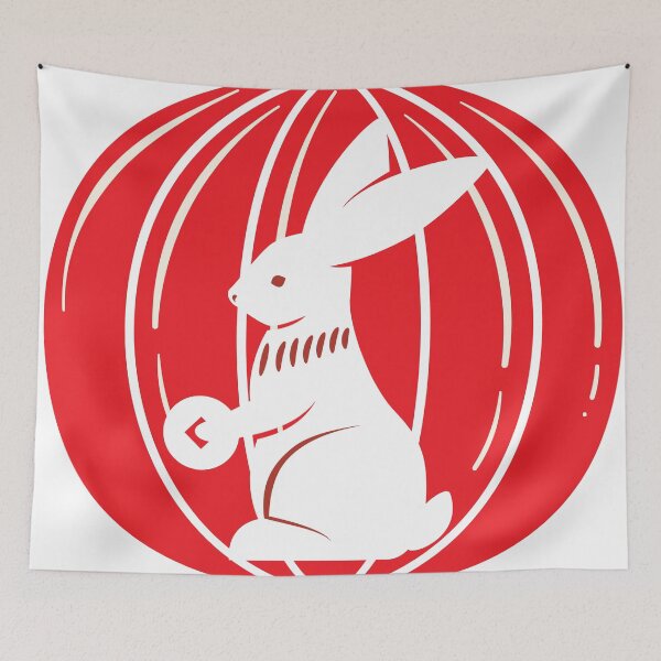 Item preview, RABBIT IN RED LANTERN designed and sold by HAIFAHARIS.