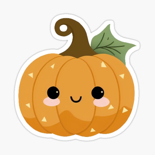 cute-pumpkin-clipart-sticker-for-sale-by-egoism-redbubble