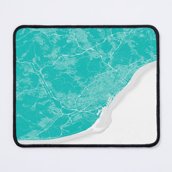Item preview, Barcelona City Light Blue Map designed and sold by RJninetyseven.