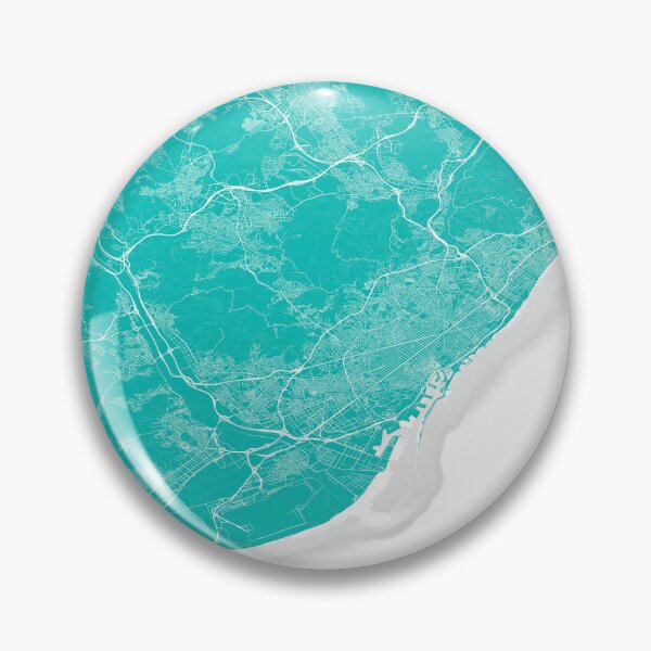 Item preview, Barcelona City Light Blue Map designed and sold by RJninetyseven.