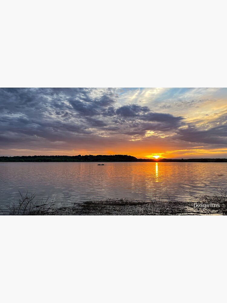 Thumbnail 3 of 3, Sticker, Lake sunset designed and sold by tkdgirlms.