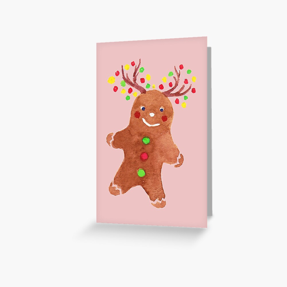 Gingerbread Reindeer Greeting Card