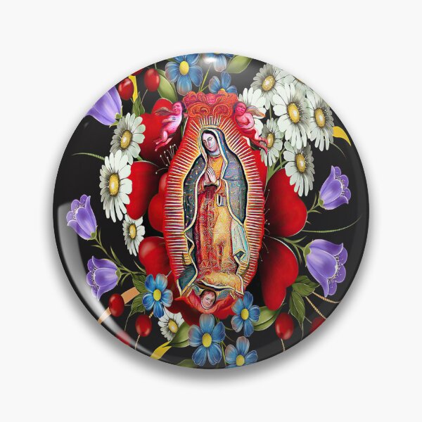 Item preview, Our Lady of Guadalupe Mexican Virgin Mary Mexico Flowers Tilma  designed and sold by hispanicworld.