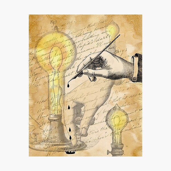 Ideas Victorian Writer's Collage Photographic Print