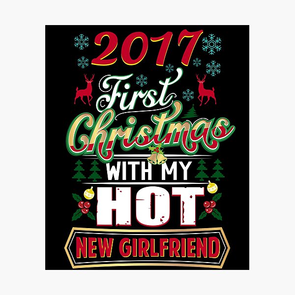 First Christmas With Hot New Girlfriend Matching Couple Photographic Print For Sale By