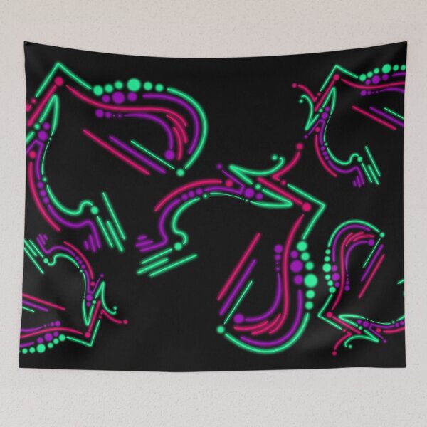 Item preview, Colorful Neon Abstract Hand Drawn Linear Pattern  designed and sold by that5280lady.