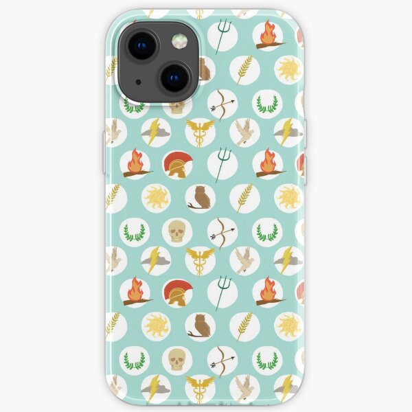 Greek Gods Mythology Repeat Pattern - Percy Jackson Inspired iPhone Soft Case
