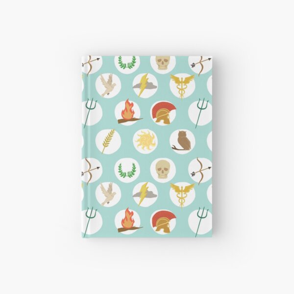 Greek Gods Mythology Repeat Pattern - Percy Jackson Inspired Hardcover Journal